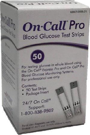 Acon Laboratories Blood Glucose Test Strips On Call® Pro 50 Strips per Box No Coding Required For On Call® Pro Blood Glucose Monitoring System