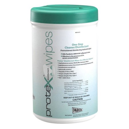 Parker Labs Protex™ Ultra Surface Disinfectant Cleaner Premoistened Quaternary Based Wipe 75 Count Canister Disposable Lemon Scent NonSterile - M-1060017-3051 - CN/1