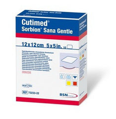 BSN Medical Hydrofiber Dressing Cutimed® Sorbion® Sana Gentle Cellulose / Gel-Forming Polymer / Polyethylene 9 X 13 Inch