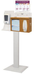Bowman Manufacturing Hygiene Dispensing Station BOWMAN® Floor Stand Maple 18.00 X 18.00 X 57.98 Inch ABS Fauxwood Plastic
