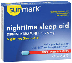 Sleep Aid sunmark® 24 per Box Caplet 25 mg Strength