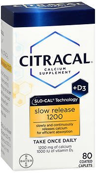 Bayer Joint Health Supplement Citracal® Calcium / Vitamin D 1200 mg - 1000 IU Strength Tablet 80 per Box