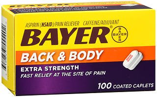 Bayer Pain Relief Bayer® 500 mg - 32.5 mg Strength Aspirin Caplet 100 per Box