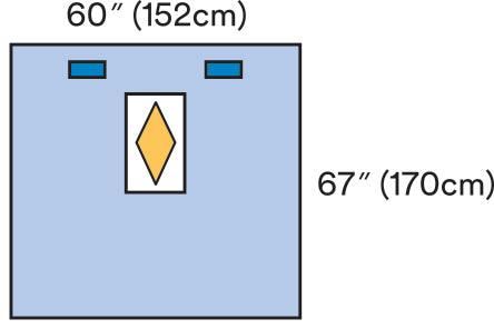 3M Cardiovascular Drape 3M™ Steri-Drape™ Venous / Arterial Access Drape 60 W X 67 L Inch