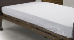 Drive Medical Bed Sheet Fitted 36 X 80 X 6 Inch White Cotton / Polyester Reusable