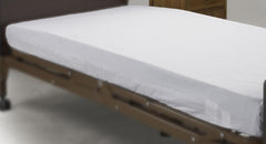 Drive Medical Bed Sheet Fitted 36 X 80 X 6 Inch White Cotton / Polyester Reusable