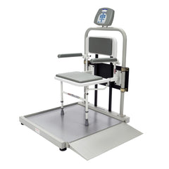 Health O Meter Wheelchair Scale Health O Meter® Digital LCD Display 1000 lbs. / 454 kg Capacity Gray AC Adapter / Battery Operated
