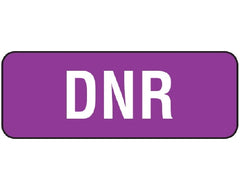 Shamrock Scientific Pre-Printed Label Shamrock Advisory Label White Vac DNR Purple Alert Label 5/16 X 13/16 Inch - M-1061599-4668 - Pack of 200