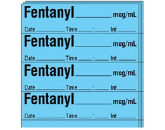 Shamrock Scientific Drug Label Shamrock Anesthesia Label FENTANYL _____ mcg / mL / Date _____ Time _____ Int. _____ Blue 1/2 X 1 Inch - M-1061730-1157 - Pack of 250
