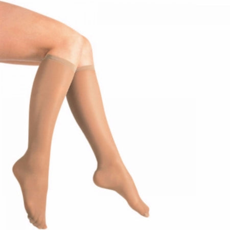Patterson Medical Supply Compression Stocking Knee High Small Beige Closed Toe