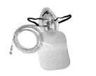 Allied Healthcare Oxygen Mask B&F Medical Elongated Style Adult One Size Fits Most Adjustable Head Strap / Nose Clip