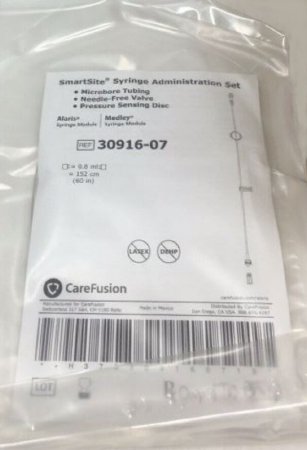 Becton Dickinson Syringe Administration Set Alaris™ SmartSite 60 Inch Tubing 1 Port - M-1062566-3967 - Case of 100