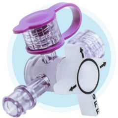 ICU Medical Closed Enteral Tube Valve ENFit™ Lopez Valve® NonSterile, Tethered Cap