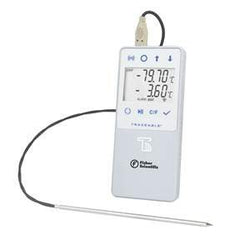 Fisher Scientific Datalogging Refrigerator / Freezer Thermometer with Alarm Fisherbrand™ TraceableLIVE® Fahrenheit / Celsius -130° to +221°F (-90° to +105°C) Stainless Steel Probe Multiple Mounting Options Battery Operated