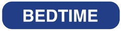 United Ad Label Pre-Printed Label PDC® Advisory Label Blue Paper Bedtime White Medication Instruction 3/8 X 1-5/8 Inch - M-1063833-1511 - Roll of 1