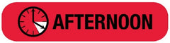 United Ad Label Pre-Printed Label UAL™ Advisory Label Red Paper Afternoon Black Medication Instruction 3/8 X 1-5/8 Inch - M-1063835-3387 - Roll of 1