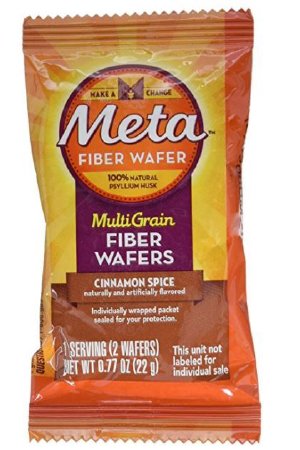 Procter & Gamble Fiber Supplement Metamucil® Cinnamon Spice Flavor Wafer 24 per Box 5 mg Strength Wheat Flour / Sucrose / Corn Oil / Psyllium Husk