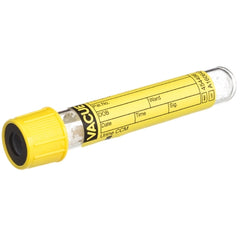 Greiner Bio-One VACUETTE® Urinalysis Tube Round Bottom CCM (Count and Culture Mannitol) Additive 13 X 75 mm 4 mL Yellow / Black Ring Pull Cap Polyethylene Terephthalate (PET) Tube