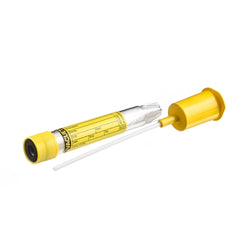 Greiner Bio-One VACUETTE® Transport Tube Round Bottom CCM (Count and Culture Mannitol) Additive 16 X 100 mm 9 mL Yellow / Black Ring Pull Cap Polyethylene Terephthalate (PET) Tube