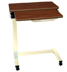 AmFab Company Overbed Table Executive Split-Top Automatic Gas Cylinder Lift 29-1/2 to 44-1/2 Inch Height Range