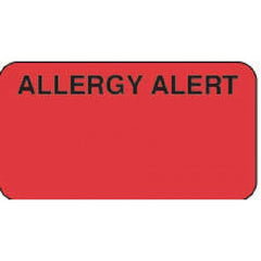 Precision Dynamics Pre-Printed Label Allergy Alert Red Paper Allergy Alert Black Alert Label 1-5/8 Inch - M-1064342-3059 - Roll of 1