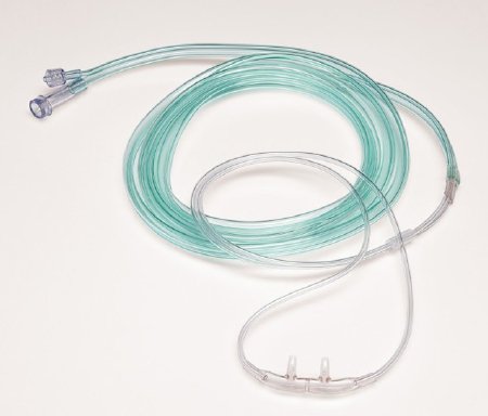 Sun Med ETCO2 Nasal Sampling Cannula with O2 Delivery With Oxygen Delivery Salter-Style® Adult Curved Prong / NonFlared Tip