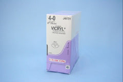 J & J Healthcare Systems Suture with Needle Coated Vicryl™ Absorbable Coated Undyed Suture Braided Polyglactin 910 Size 4 - 0 27 Inch Suture 1-Needle 24 mm Length 3/8 Circle Reverse Cutting Needle
