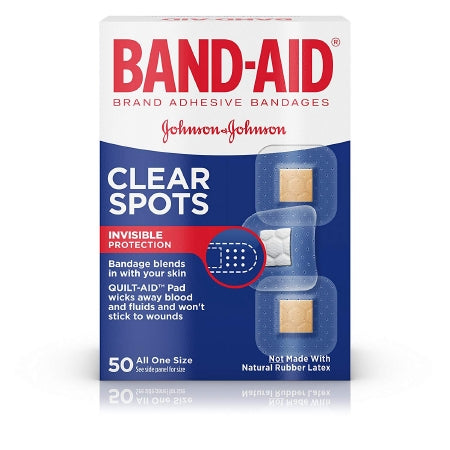 Johnson & Johnson Consumer Adhesive Spot Bandage Band-Aid® 7/8 X 7/8 Inch Plastic Square Clear Sterile