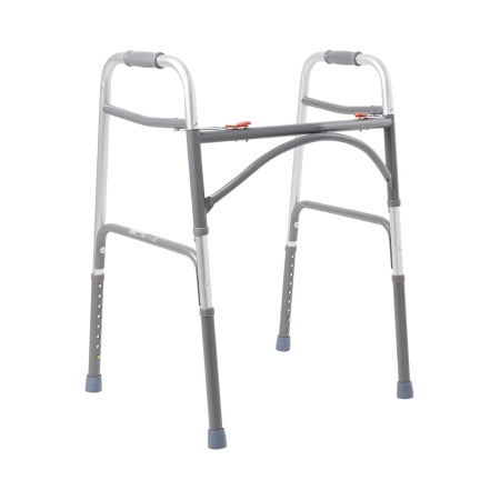 Bariatric Folding Walker Adjustable Height McKesson Steel Frame 500 lbs. Weight Capacity 32-1/2 to 39 Inch Height