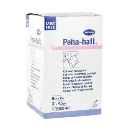 Hartmann Absorbent Cohesive Bandage Peha-haft® 3 Inch X 4-1/2 Yard Standard Compression Self-adherent Closure White NonSterile