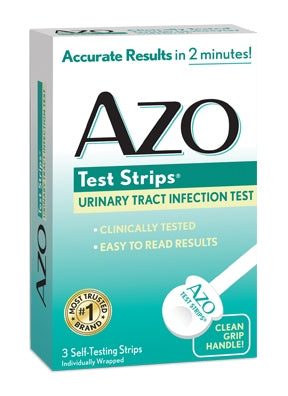 I Health Inc Rapid Test AZO Test Strips® Home Test Device Urinary Tract Infection Detection Urine Sample 3 Tests