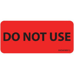 Precision Dynamics Pre-Printed Label MedVision® Auxiliary Label Fluorescent Red Paper Do Not Use Black Safety and Instructional 1 X 2-1/4 Inch - M-1066045-4679 - Roll of 1