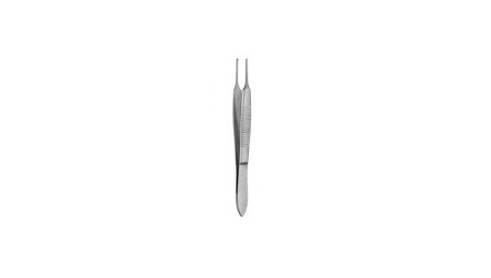 V. Mueller Conjunctival Forceps Lister 3-5/8 Inch Length Surgical Grade Stainless Steel NonSterile Ratchet Lock Finger Ring Handle Fine 1 X 2 Teeth, Fine - M-1066266-4260 - Each