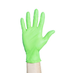 O&M Halyard Inc Exam Glove Flexaprene* Green Medium NonSterile Chloroprene Standard Cuff Length Textured Fingertips Green Not Chemo Approved - M-1066287-3809 - Case of 2000