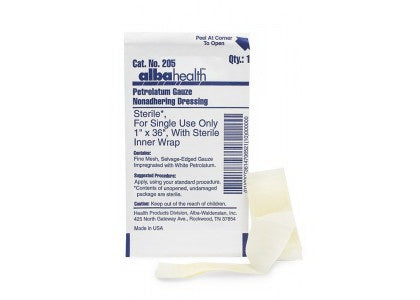 Dukal Impregnated Dressing Albahealth® 3 X 18 Inch Gauze Petrolatum Sterile