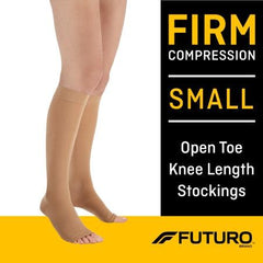 3M Compression Stocking 3M™ Futuro™ Knee High Small Beige Open Toe