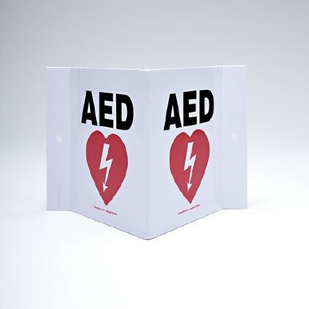 Accuform Signs Wall Sign First Aid Sign Projection™ AED w/Symbol - M-1066754-1026 - Each