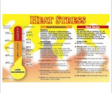 Accuform Signs Wall Sign General Information Accuform® Heat Stress Safety Awareness - M-1066755-4289 - Each