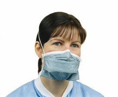 Alpha ProTech Particulate Respirator / Surgical Mask Critical Cover® PFL® Medical N95 Chamber Elastic Strap One Size Fits Most Teal Stripe NonSterile ASTM Level 3