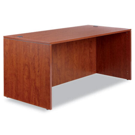 Alera® Alera Valencia Series Straight Front Desk Shell, 65" x 29.5" x 29.63", Medium Cherry