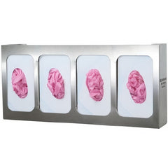 Bowman Manufacturing Glove Box Holder Horizontal or Vertical Mounted 4-Box Capacity 3.81 X 10.03 X 21.16 Inch Stainless Steel