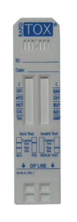 American Bio Medica Corp Drugs of Abuse Test Rapid TOX® 10-Drug Panel AMP, BAR, BZO, COC, mAMP/MET, MTD, OPI300, PCP, PPX, THC Urine Sample 50 Tests