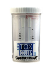 American Bio Medica Corp Drugs of Abuse Test Rapid TOX Cup® II 6-Drug Panel AMP, COC, mAMP/MET, OPI300, PCP, THC Urine Sample 25 Tests