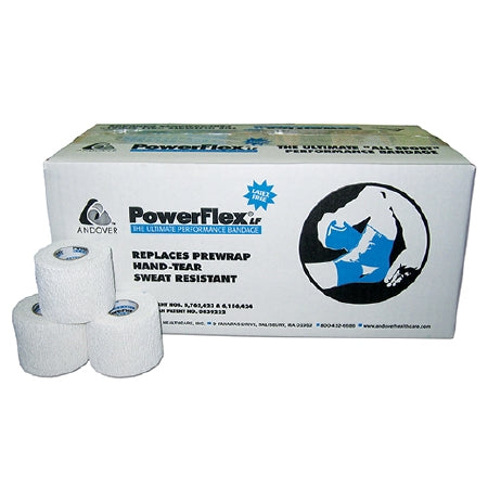 Andover Coated Products Cohesive Bandage PowerFlex® 2 Inch X 6 Yard 23 lbs. Tensile Strength Self-adherent Closure White NonSterile