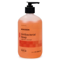 Antibacterial Soap McKesson Liquid 18 oz. Pump Bottle Clean Scent