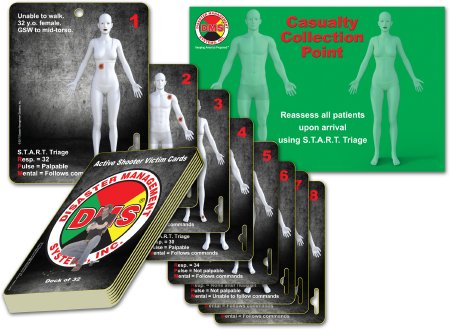 Disaster Management Systems Triage and Extraction Card Set Active Shooter Victim Cards