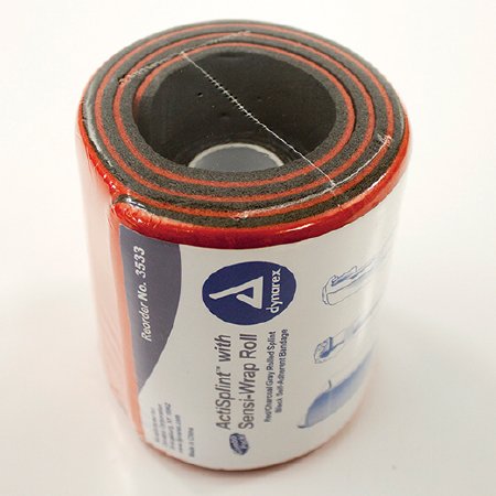 Dynarex ActiSplint™ General Purpose Splint Rolled Splint Red / Charcoal Gray 4-1/4 X 36 Inch - Splint, 2 Inch X 5 Yard - Sensi-Wrap