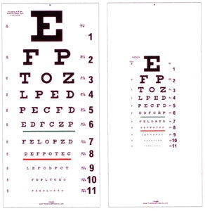 Good-Lite Eye Chart 10 Foot Measurement Acuity Test