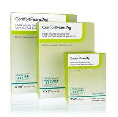DermaRite Industries Silver Foam Dressing ComfortFoam/Ag™ 6 X 6 Inch Square Sterile