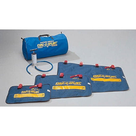 Hartwell Medical Evac-U-Splint® Vacuum Splint Set Vacuum Splint Vinyl - Covering / Polystyrene - Filling 11 X 11 X 24 Inch In Carry Case